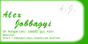 alex jobbagyi business card